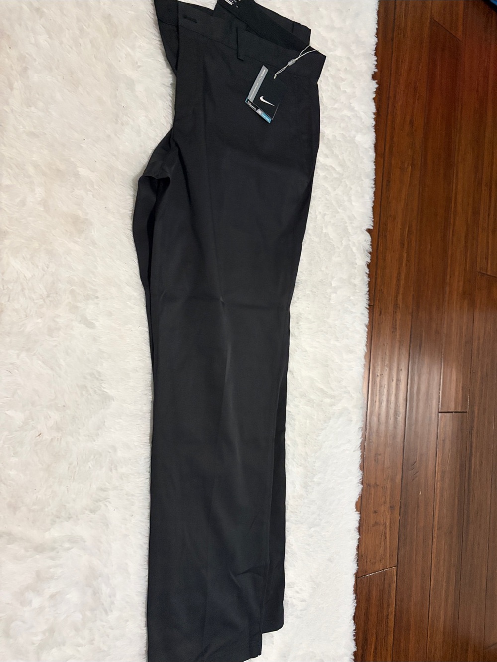 Nike Men's Black Dress Pants - Tailored Straight Leg